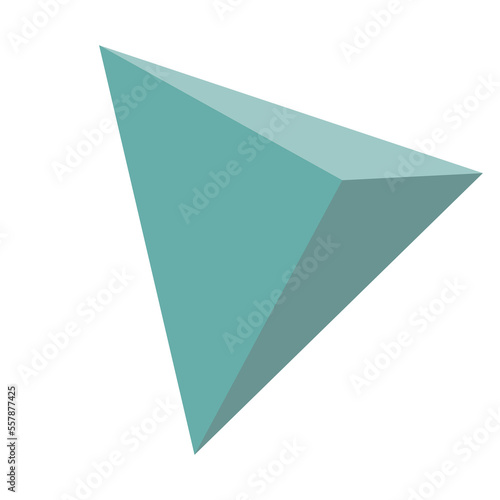 Free Download volumetric polygon in green color, isolated object on white background, vector illustration, mathematical figure, - GFXLoad