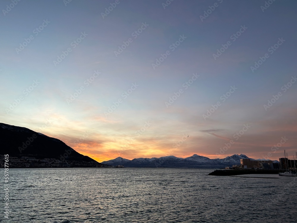 Sonnenuntergang in Tromsø