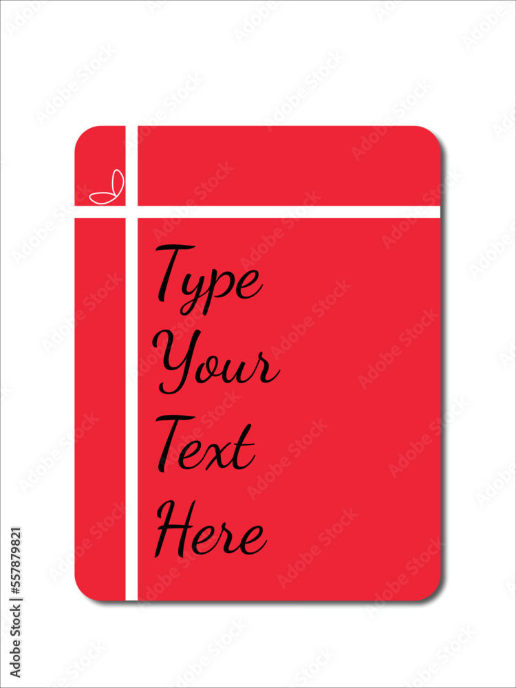 red gift card with ribbon and text red gift card with ribbon and text