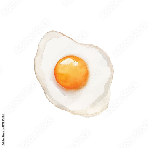 fred egg hand drawn with watercolor painting style illustration