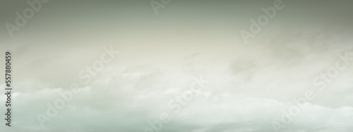 Hazy sky and white soft clouds floated in the sky. Beautiful air and sunlight with cloud scape colorful. Gloomy sky for the background. Green to gray sky background vector illustration.