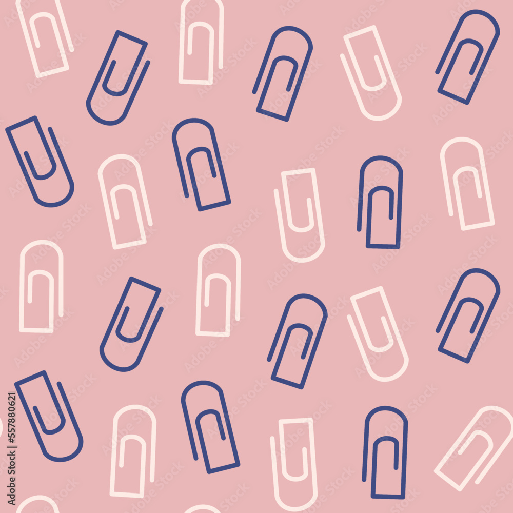 Cute seamless vector pattern background illustration with clips Cute seamless vector pattern background illustration with clips