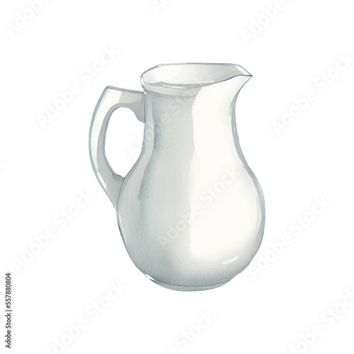 jug hand drawn with watercolor painting style illustration
