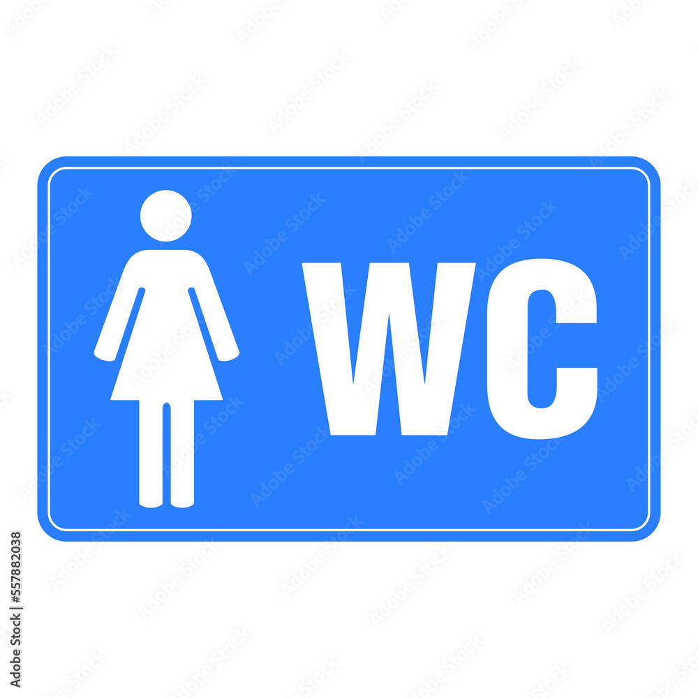 Female Toilet Sign on Transparent Background Female Toilet Sign on Transparent Background