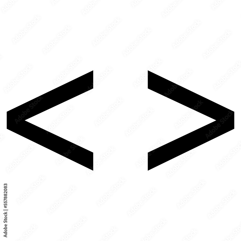 Bracket Symbol Icon on Transparent Background Bracket Symbol Icon on Transparent Background