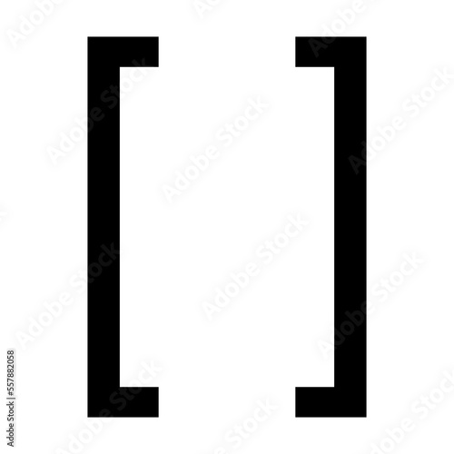 Fotografia Bracket Symbol Icon on Transparent Background