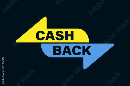 Cashback logo concept vector illustration text and arrow.