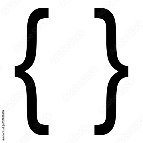 Bracket Symbol Icon on Transparent Background