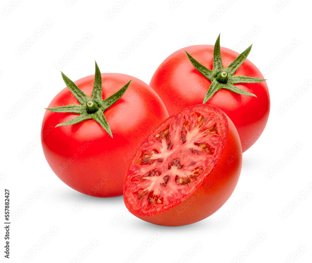 Fresh tomatoes isolsted on white background Fresh tomatoes isolsted on white background