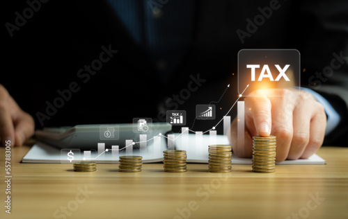 Tablou pe pânză Tax payment and tax deduction planning involve strategies to minimize tax liability