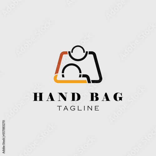hand bag logo vector illustration design