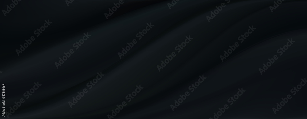 Smooth elegant black silk or satin luxury cloth texture can use as dark background. Luxurious background. 3d Vector illustration. Smooth elegant black silk or satin luxury cloth texture can use as dark background. Luxurious background. 3d Vector illustration.