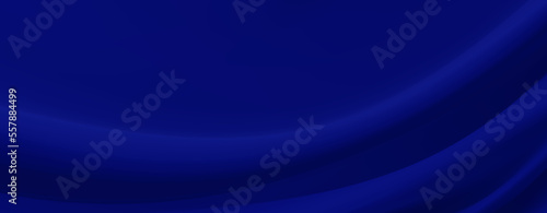 Smooth elegant dark blue silk or satin luxury cloth texture can use as wedding background. Luxurious Christmas background or New Year background. 3d Vector illustration.