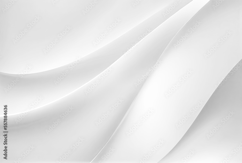 White texture background as liquid waves of silk, milk, plastic or paper with shadows, generative AI art White texture background as liquid waves of silk, milk, plastic or paper with shadows, generative AI art