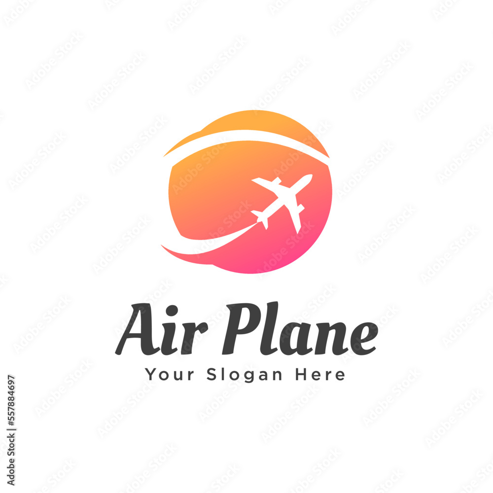 Air Plane modern color agency travel business logo. transport, logistics delivery logo design Air Plane modern color agency travel business logo. transport, logistics delivery logo design