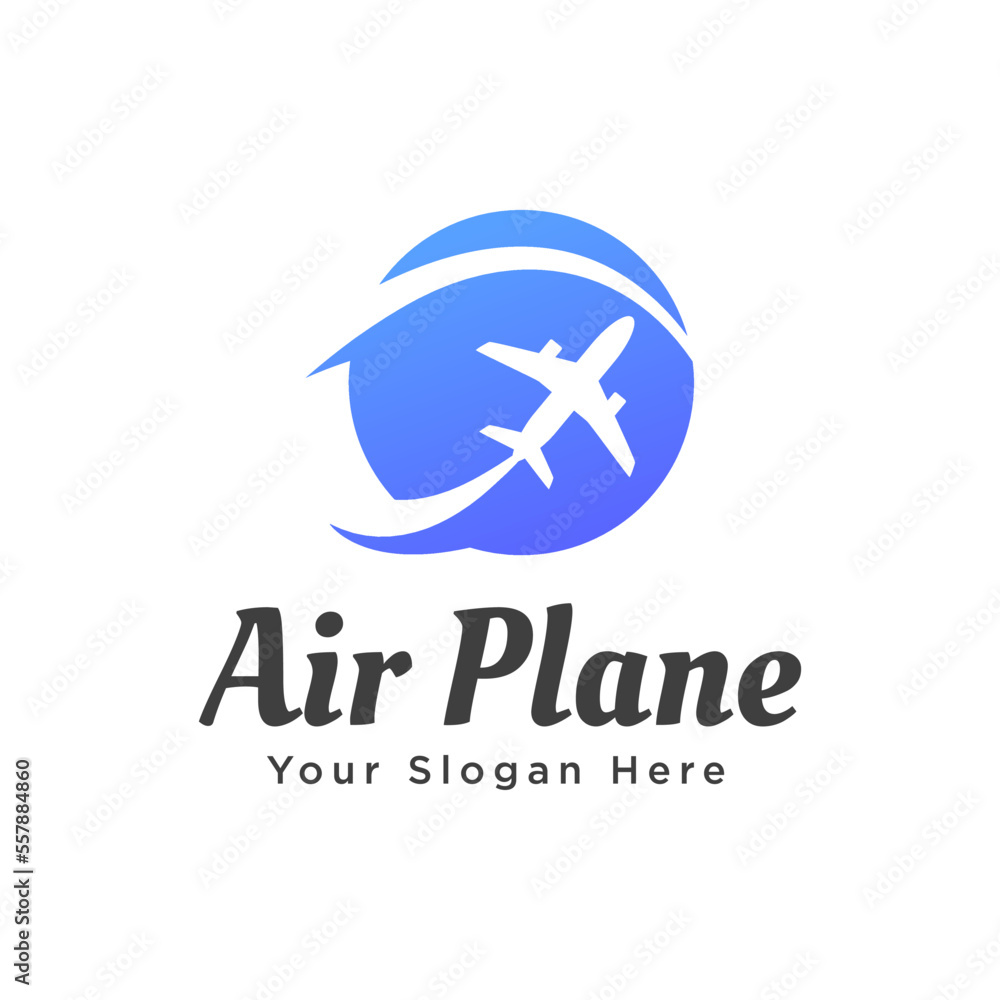 Air Plane modern color agency travel business logo. transport, logistics delivery logo design 