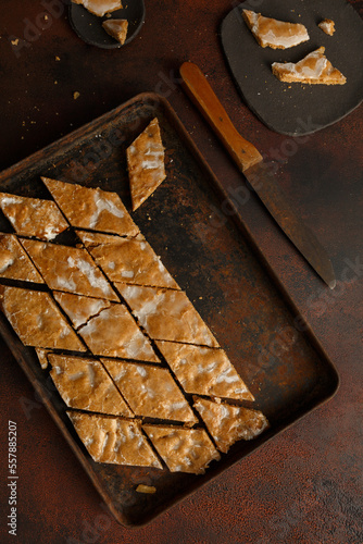 Läckerli de Bale. Biscuits traditionnels de Suisse. Petits gâteaux (bredele) alsaciens. 