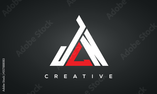 JLN monogram triangle logo design photo