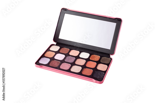 Fotografie, Tablou Eyeshadow palette for make-up isolated on white background