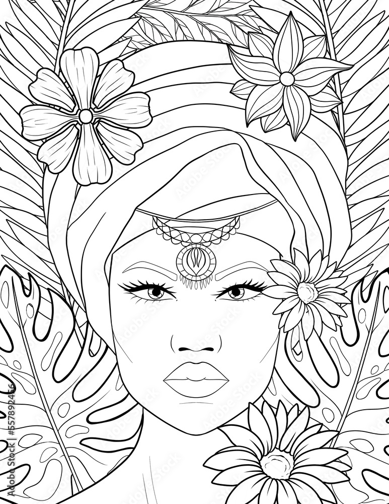 African Girl Black Woman Coloring - 1000 F 557892456 PaH5OQOPPQFk5QEyFmq2JtCmqINv8wrq 