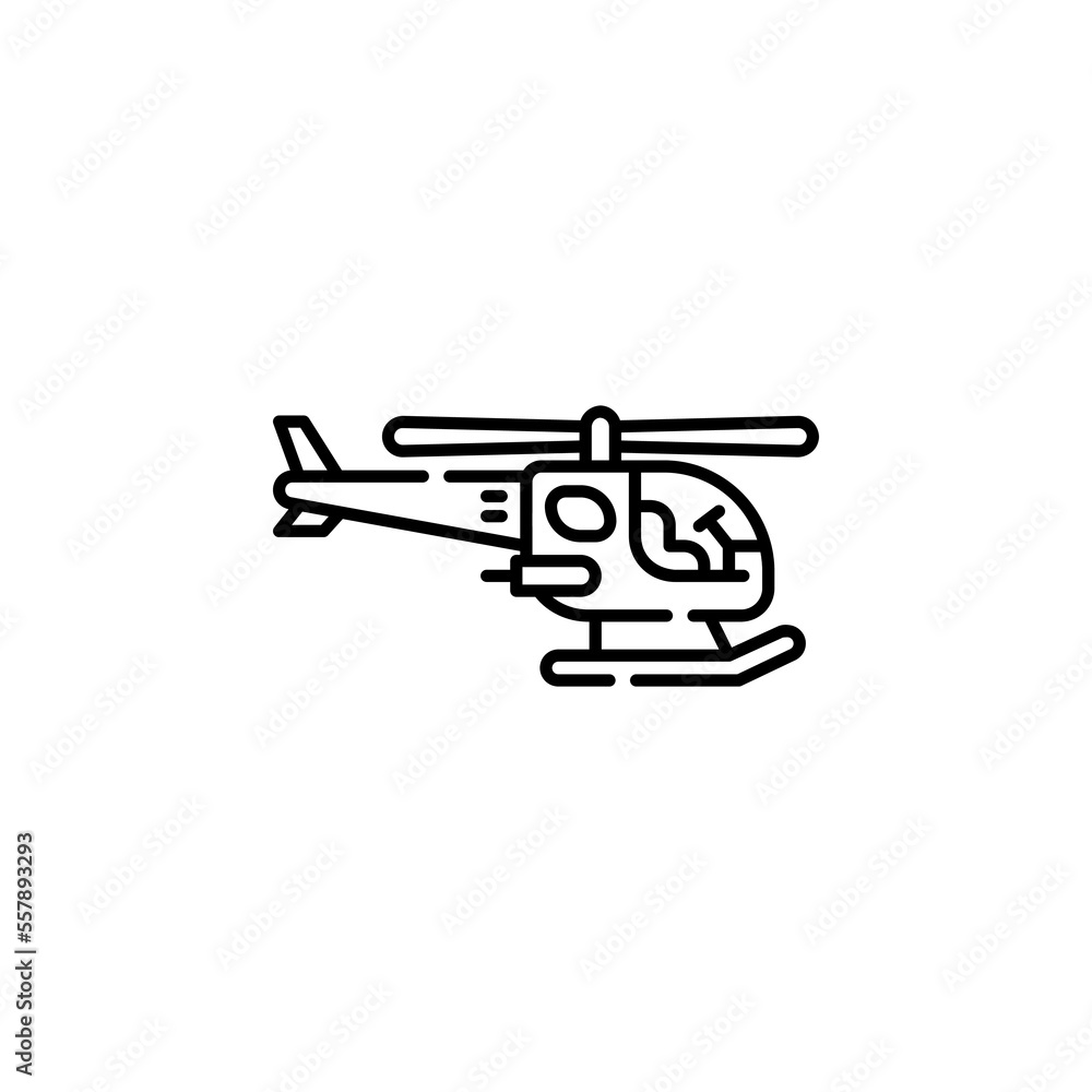 helicopter vector icon. transportation icon outline style. perfect use for logo, presentation, website, and more. simple modern icon design line style