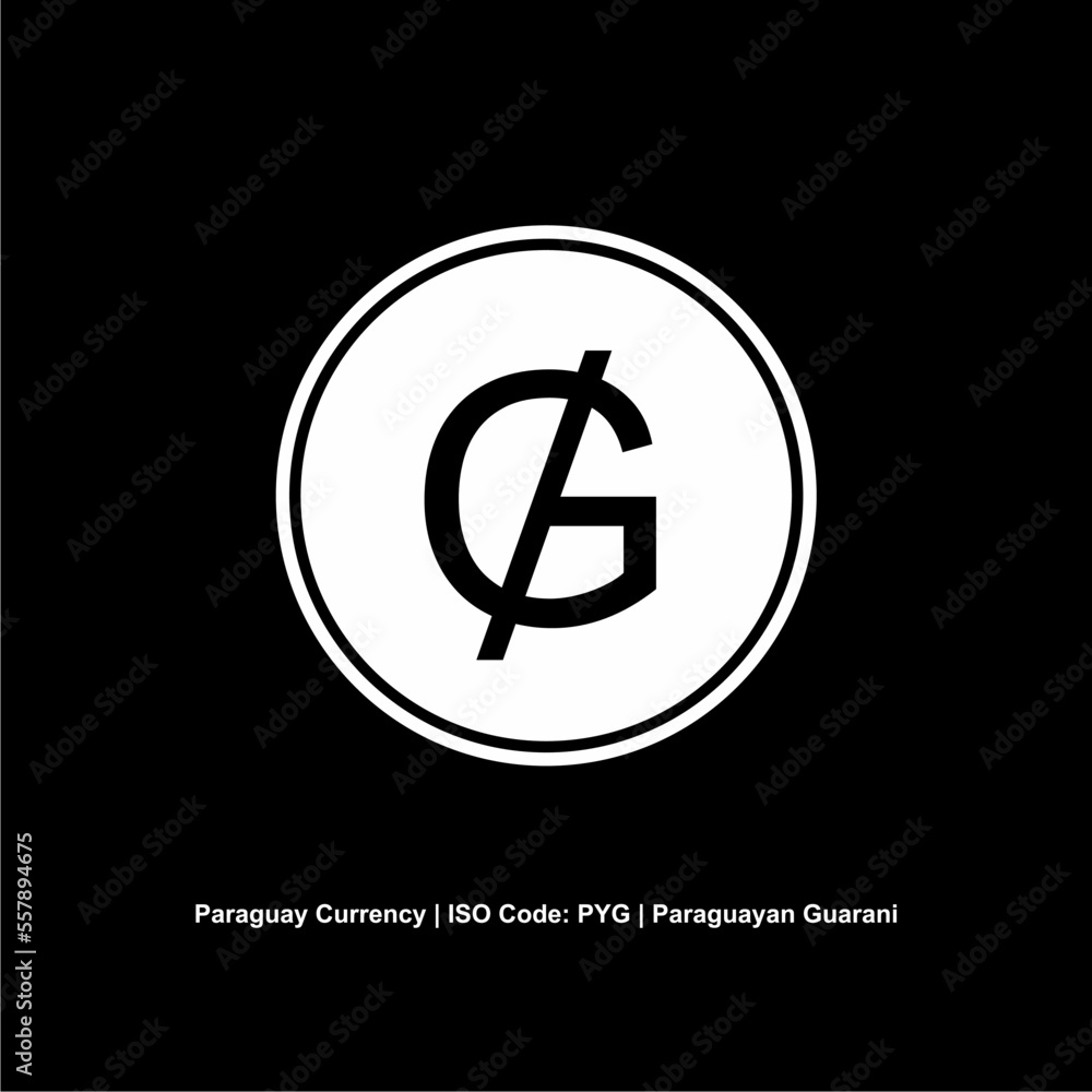 Paraguay Currency Symbol, Paraguayan Guarani Icon, PYG Sign. Vector Illustration Paraguay Currency Symbol, Paraguayan Guarani Icon, PYG Sign. Vector Illustration