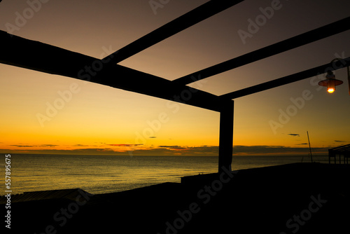 Sunrise on the beach in Cabo de Gata, Almeria