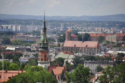 Kraków, architektura, panorama, krajobraz miasta, miejski, panoramiczne, krajobraz, 