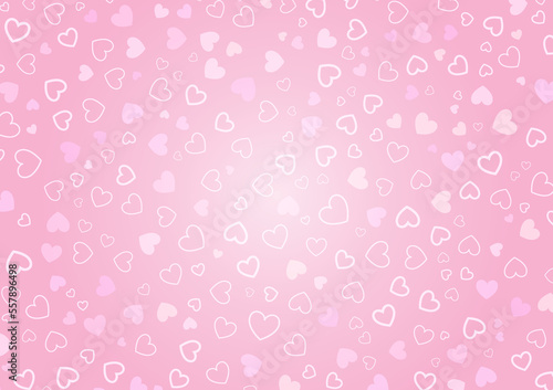 Cute valentine hearts random pink background