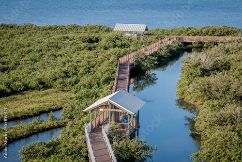 Bird Blinds at South Padre Island Birding and Nature Center.