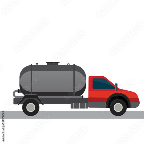 Septic tank truck icon vector