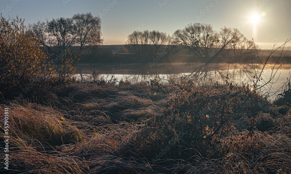 Sunrise on river