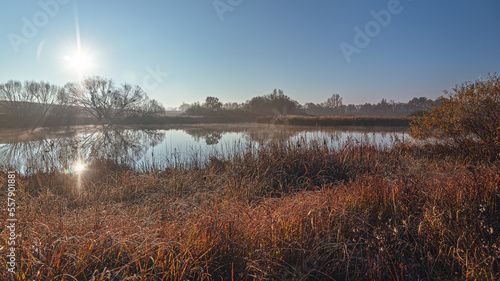 Sunrise on river