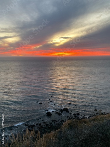 sunset over the ocean