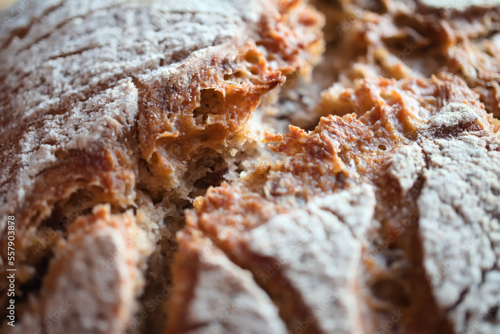 Fototapeta premium close-up of the fresh baked bread