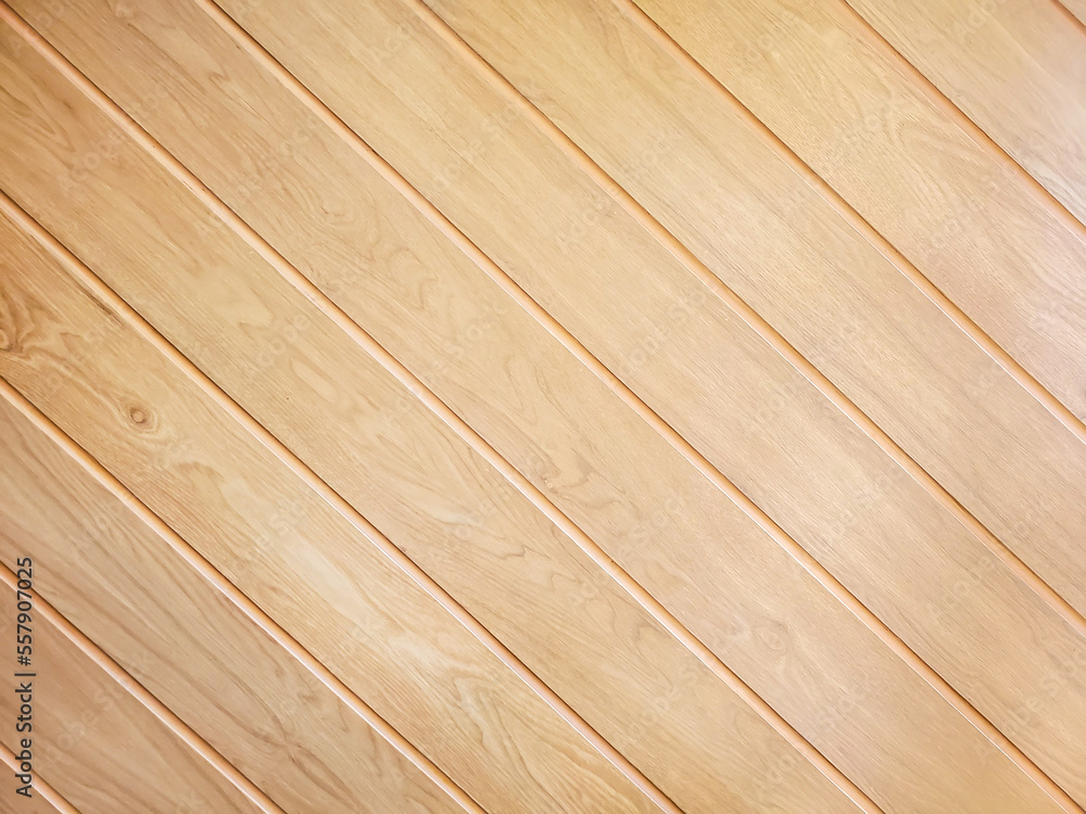 Naklejka premium Hardwood maple basketball court floor viewed from above for natural texture and background