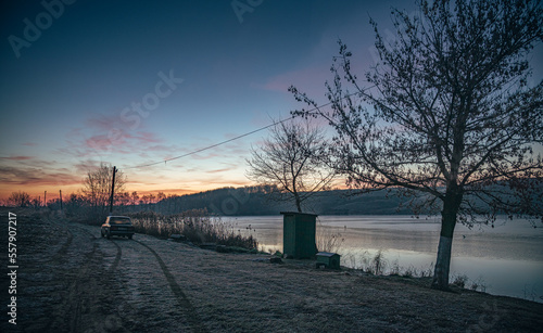 Winter sunrise on river © ghostdom