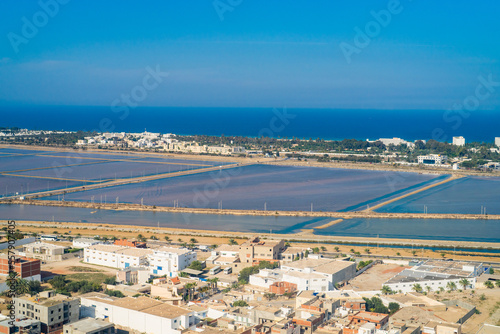 Aerial view of Tunisia during the flight Monastir to Lyon - Tunisia © skazar