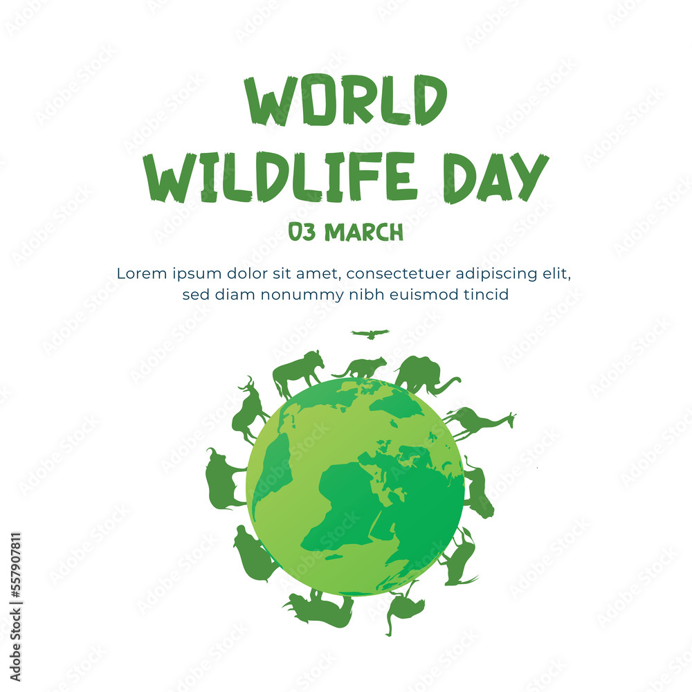 World wildlife day banner poster