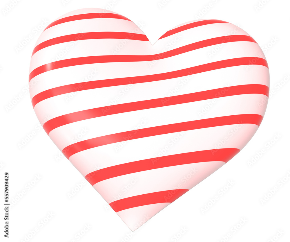 3d illustration of a colored heart 3d illustration of a colored heart