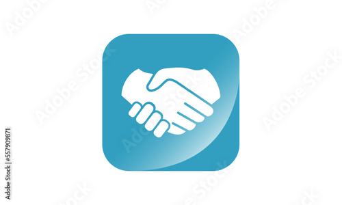 Handshake Logo. Two Hands Make a Deal. Usable for Business and Cooperation Logos. Flat Vector Logo Design Template Element.
