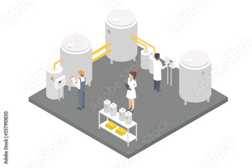 Isometric Industry Concept Vector
