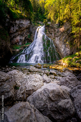 Gollinger Waterfall near the Village Golling in Austria