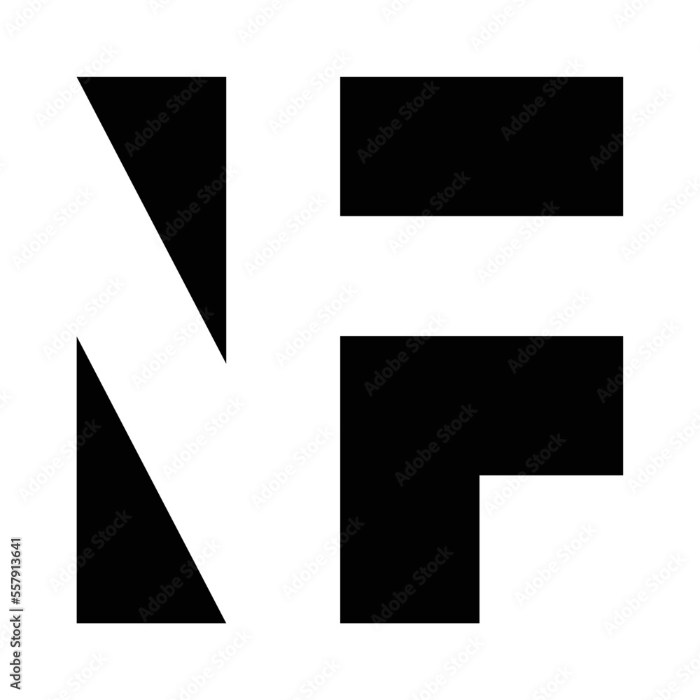 N F letter logo negative space N F letter logo negative space