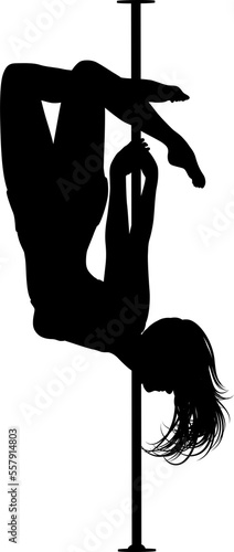 Pole Dancing Woman Silhouette