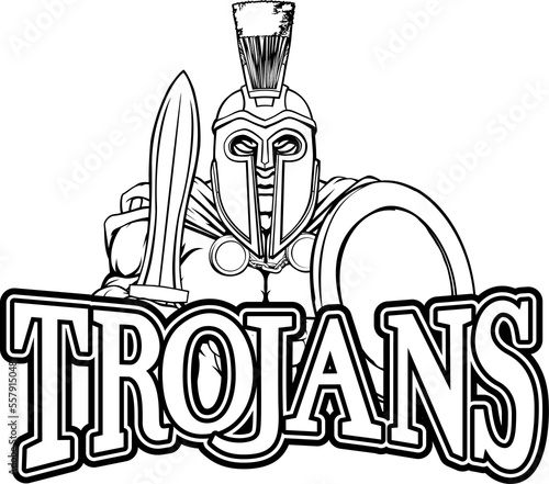 Spartan Trojan Sports Mascot