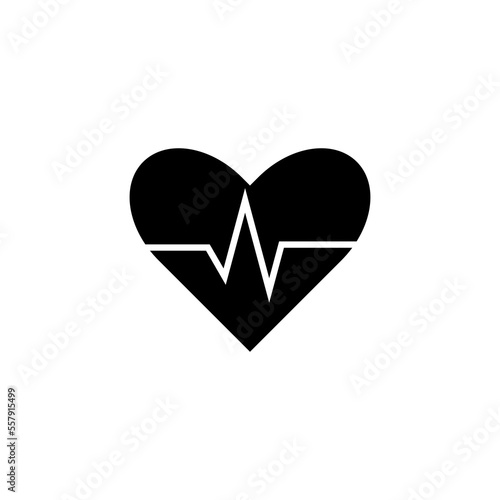 Heart beat icon illustration.