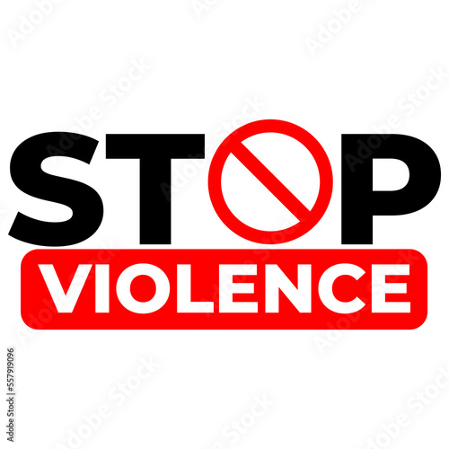 Stop Violence Symbol on Transparent Background