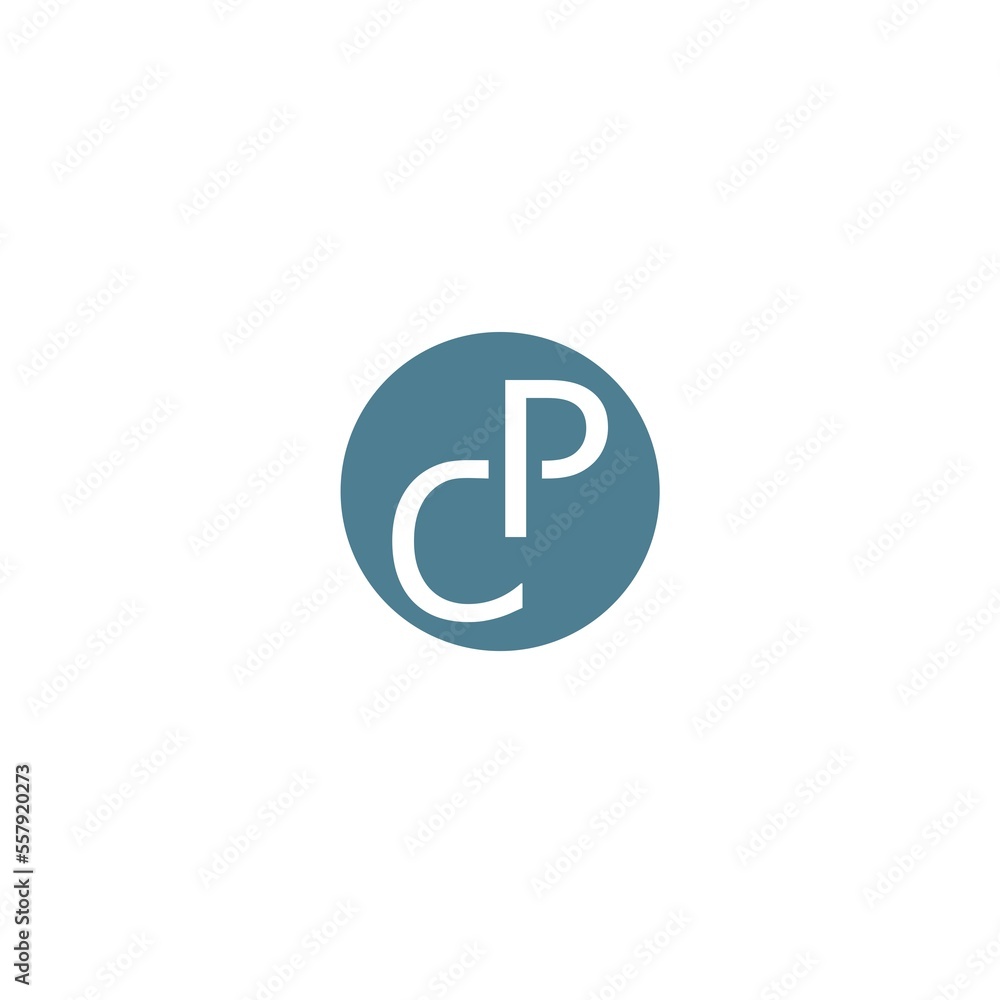 CP letter logo design concept isolated on white background