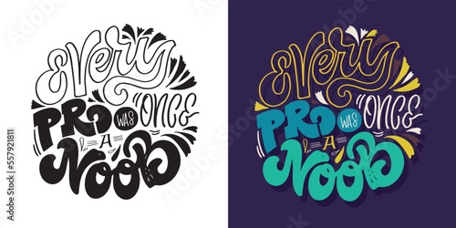 Cute lettering postcard about life, t-shirt design, mug print.